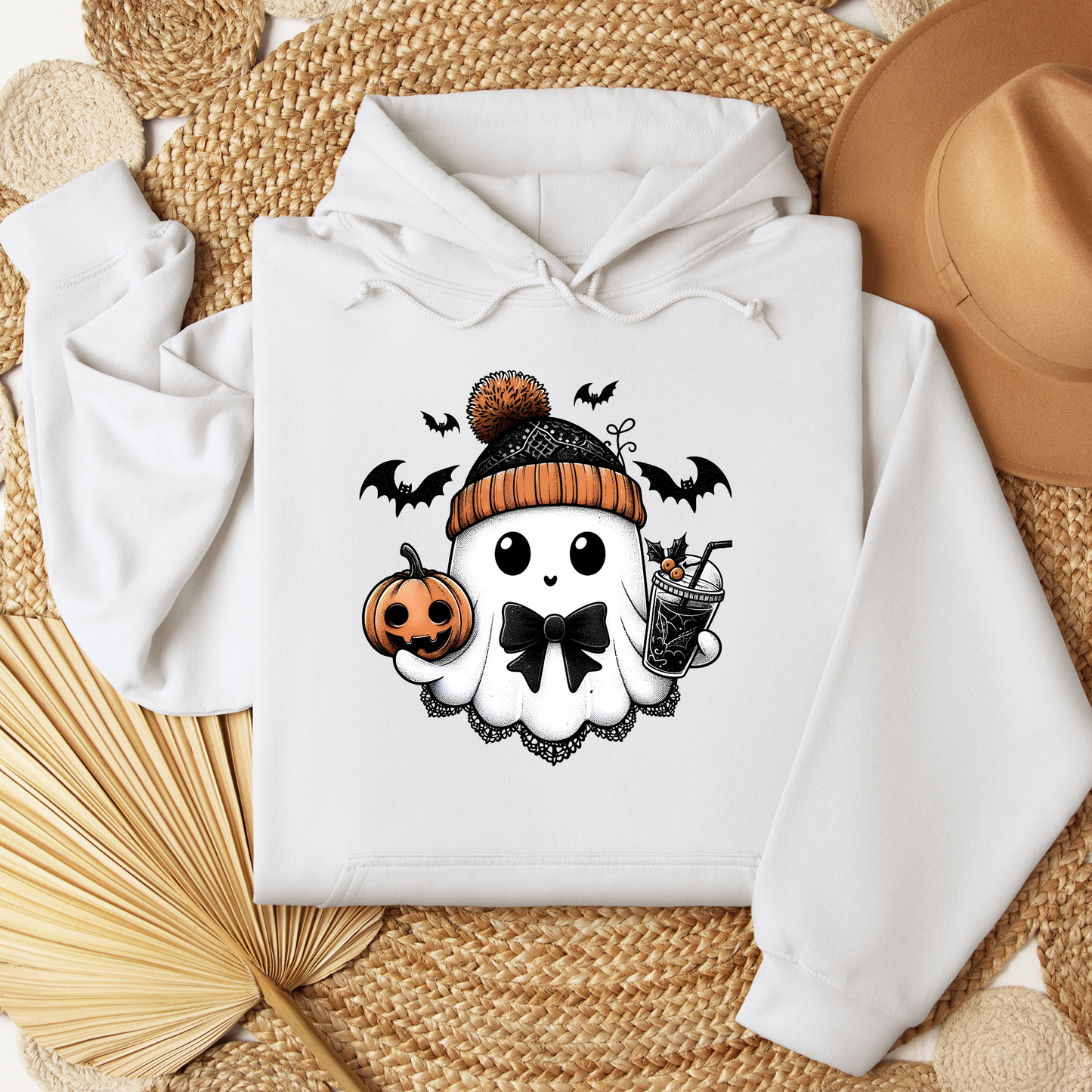 Cute Ghost - Binky Unisex Heavy Blend Hoodie | Cute Fall Binky Ghost Halloween Hoodie | Cute Boo Shirt | Ghost with the Most