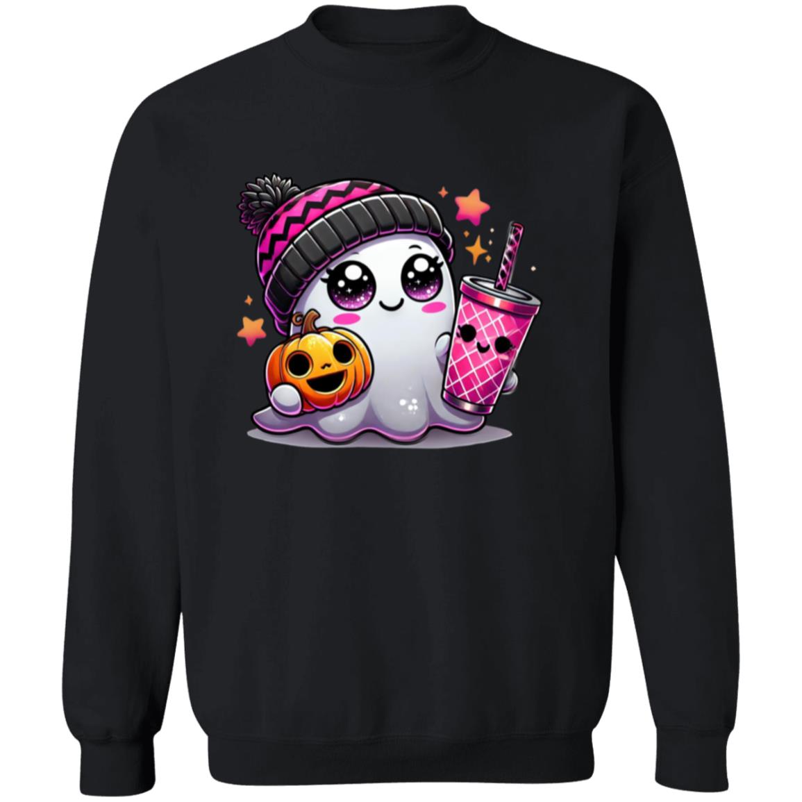 Cute Ghost - Pinky Unisex Heavy Blend Sweatshirt | Cute Fall Pinky Ghost Halloween Sweater | Cute Boo Shirt | Ghost with the Most