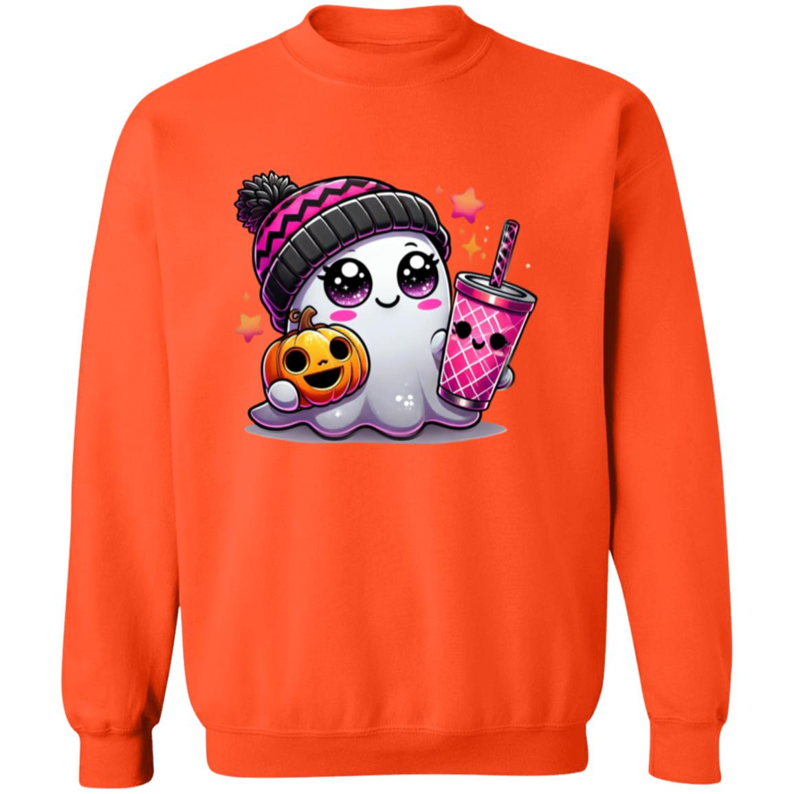 Cute Ghost - Pinky Unisex Heavy Blend Sweatshirt | Cute Fall Pinky Ghost Halloween Sweater | Cute Boo Shirt | Ghost with the Most
