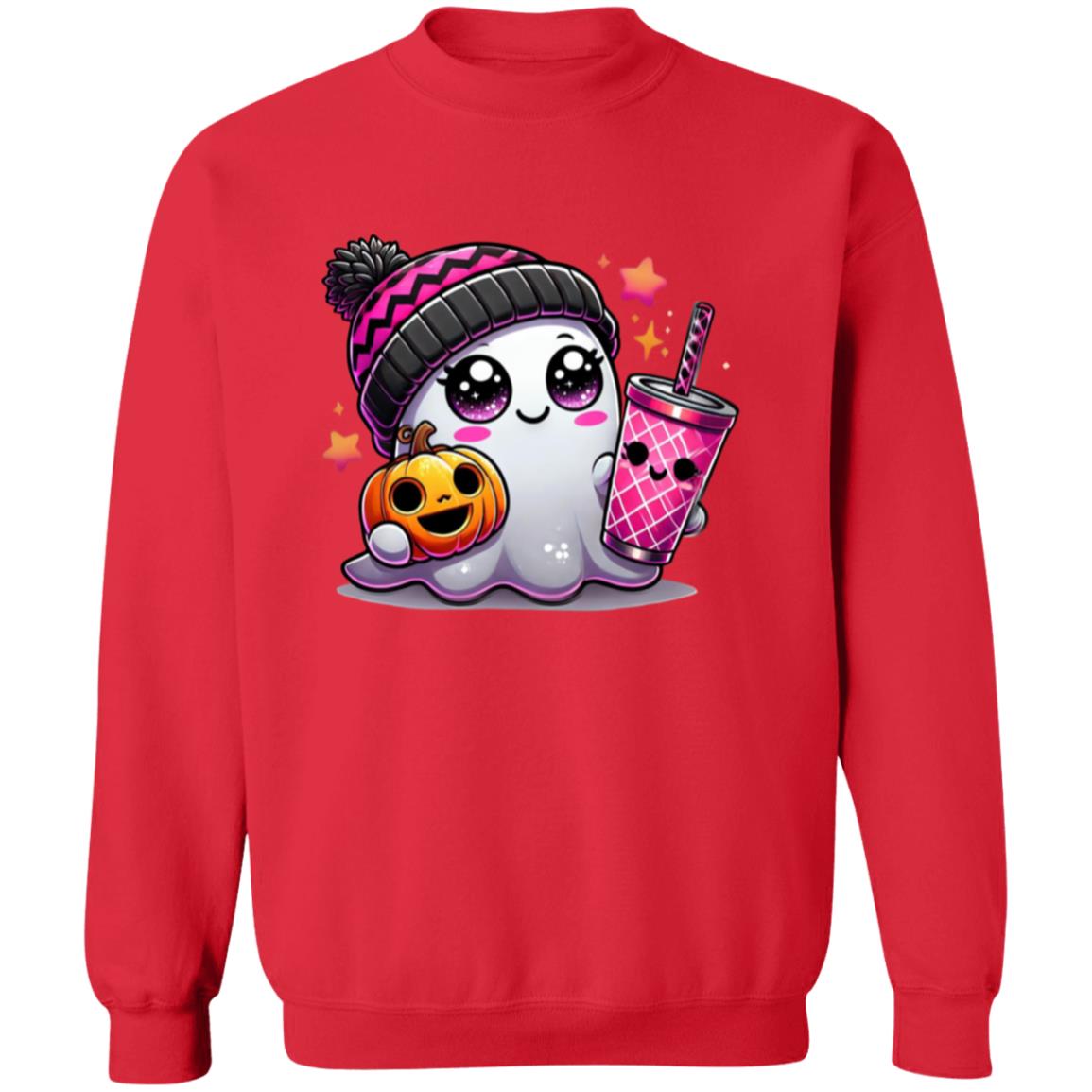 Cute Ghost - Pinky Unisex Heavy Blend Sweatshirt | Cute Fall Pinky Ghost Halloween Sweater | Cute Boo Shirt | Ghost with the Most