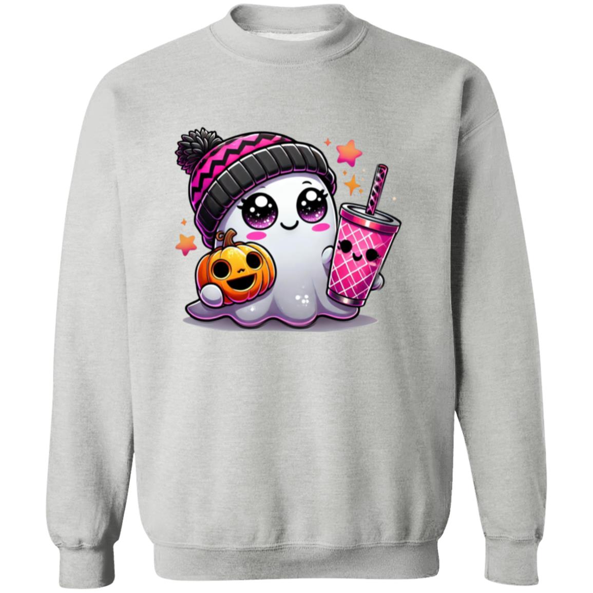 Cute Ghost - Pinky Unisex Heavy Blend Sweatshirt | Cute Fall Pinky Ghost Halloween Sweater | Cute Boo Shirt | Ghost with the Most