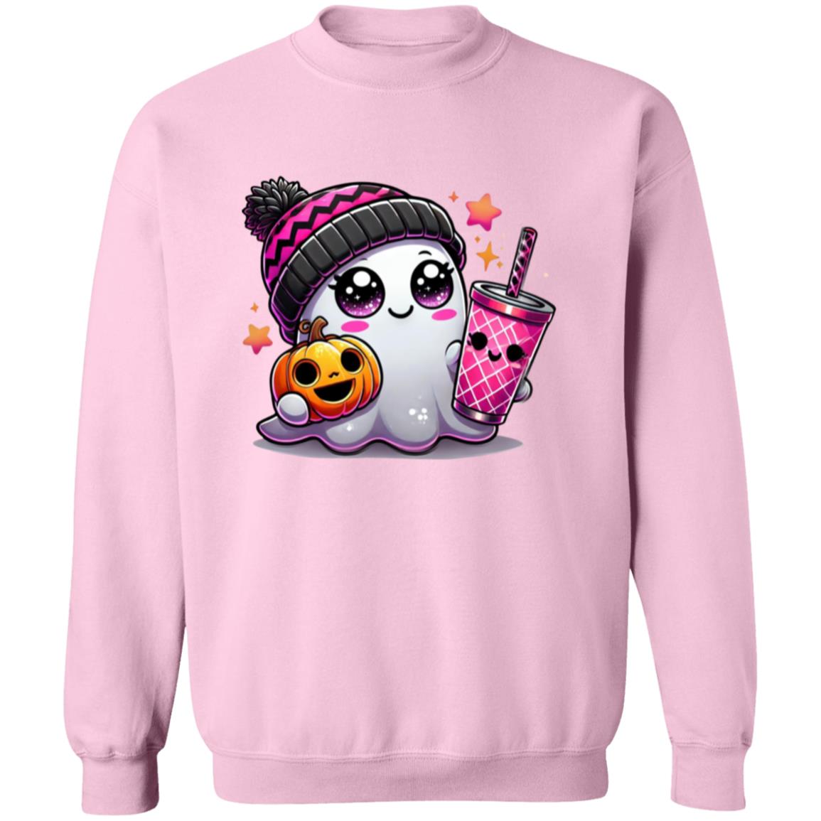 Cute Ghost - Pinky Unisex Heavy Blend Sweatshirt | Cute Fall Pinky Ghost Halloween Sweater | Cute Boo Shirt | Ghost with the Most