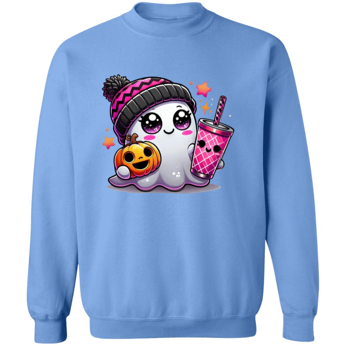 Cute Ghost - Pinky Unisex Heavy Blend Sweatshirt | Cute Fall Pinky Ghost Halloween Sweater | Cute Boo Shirt | Ghost with the Most