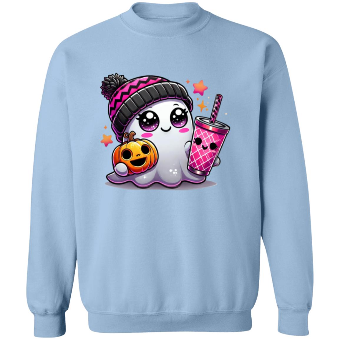 Cute Ghost - Pinky Unisex Heavy Blend Sweatshirt | Cute Fall Pinky Ghost Halloween Sweater | Cute Boo Shirt | Ghost with the Most