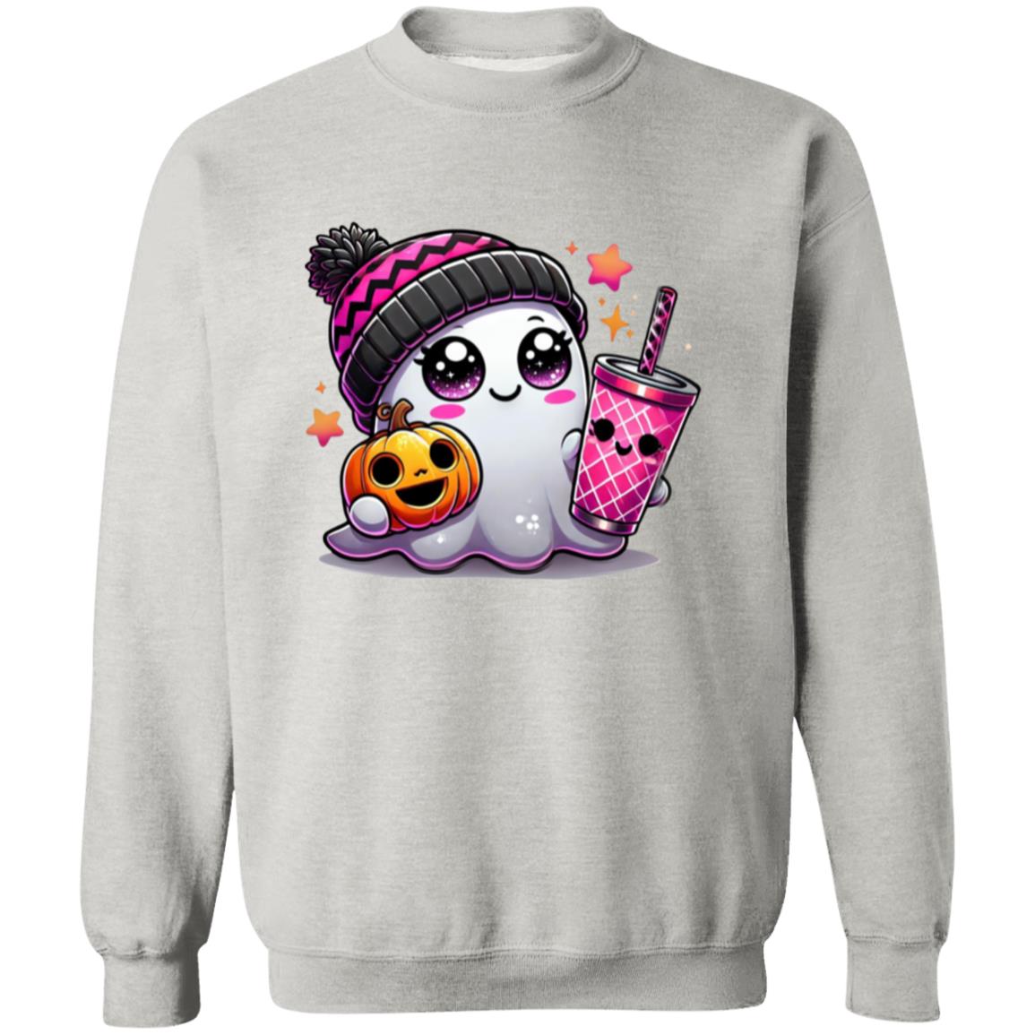 Cute Ghost - Pinky Unisex Heavy Blend Sweatshirt | Cute Fall Pinky Ghost Halloween Sweater | Cute Boo Shirt | Ghost with the Most