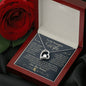 To My Beautiful Wife | Forever Heart Necklace with Gold Message Design