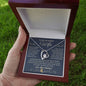 To My Beautiful Wife | Forever Heart Necklace with Gold Message Design