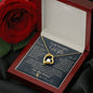 To My Beautiful Wife | Forever Heart Necklace with Gold Message Design
