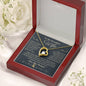 To My Beautiful Wife | Forever Heart Necklace with Gold Message Design