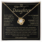 To My Beautiful Daughter | Love Knot Necklace | Gift From Dad | Daughter Gift | Gift For Girls From Dad