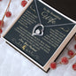 To My Beautiful Wife | Forever Heart Necklace with Gold Message Design