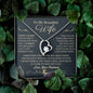 To My Beautiful Wife | Forever Heart Necklace with Gold Message Design