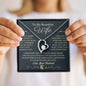 To My Beautiful Wife | Forever Heart Necklace with Gold Message Design