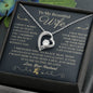 To My Beautiful Wife | Forever Heart Necklace with Gold Message Design