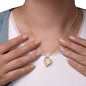 To My Beautiful Wife | Forever Heart Necklace with Gold Message Design