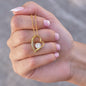 To My Beautiful Wife | Forever Heart Necklace with Gold Message Design