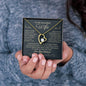 To My Beautiful Wife | Forever Heart Necklace with Gold Message Design
