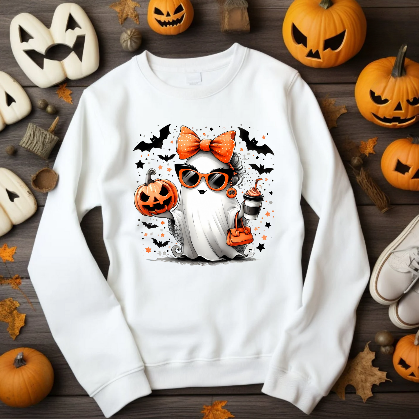 Cute Ghost - Margie Unisex Heavy Blend Sweatshirt | Cute Fall Margie Ghost Halloween Sweater | Cute Boo Shirt | Ghost with the Most