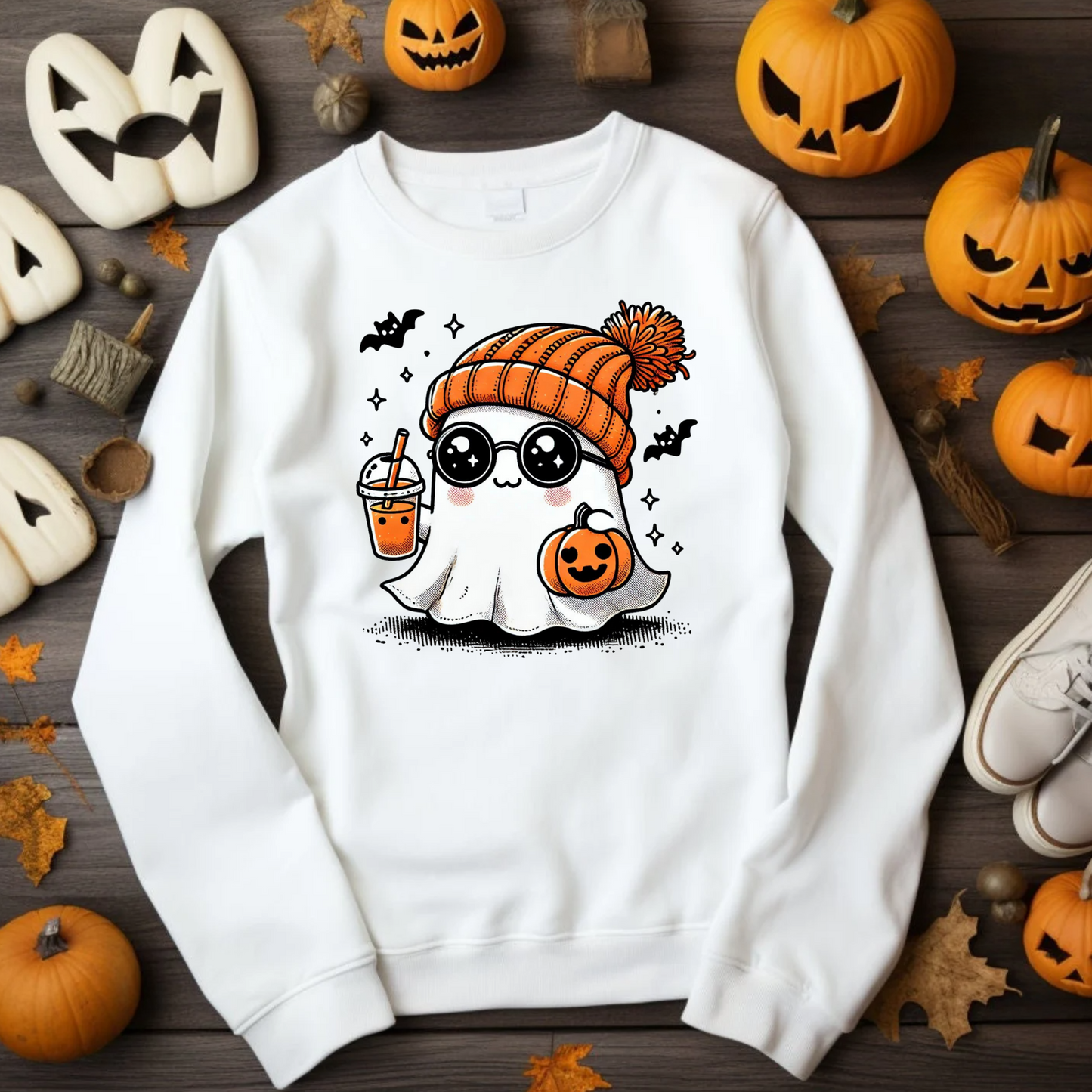 Cute Ghost - Joey Unisex Heavy Blend Sweatshirt | Cute Fall Joey Ghost Halloween Sweater | Cute Boo Shirt | Ghost with the Most