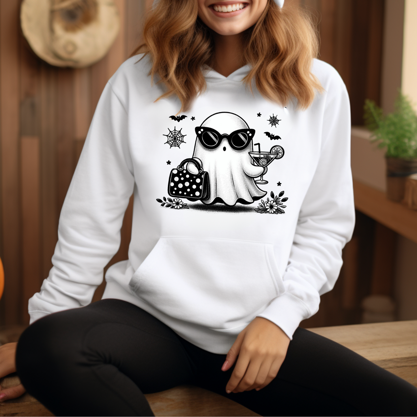 Cute Ghost - Ivy Unisex Heavy Blend Hooded Sweatshirt | Cute Fall Ivy Ghost Halloween Hoodie | Cute Boo Shirt | Ghost with the Most