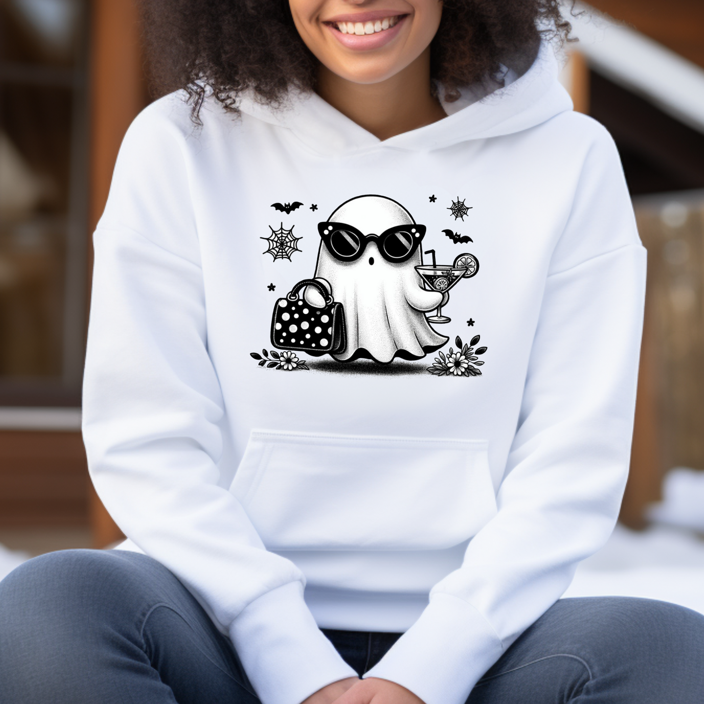 Cute Ghost - Ivy Unisex Heavy Blend Hooded Sweatshirt | Cute Fall Ivy Ghost Halloween Hoodie | Cute Boo Shirt | Ghost with the Most