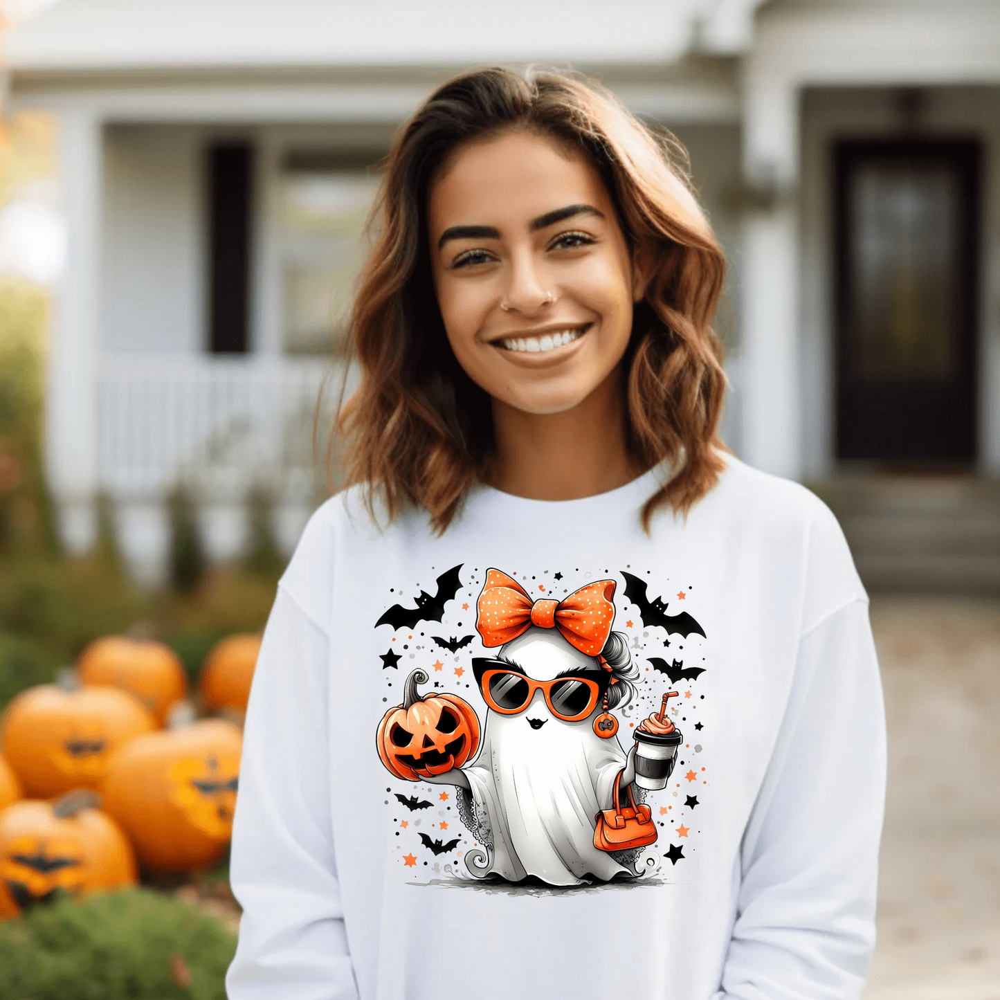 Cute Ghost - Margie Unisex Heavy Blend Sweatshirt | Cute Fall Margie Ghost Halloween Sweater | Cute Boo Shirt | Ghost with the Most