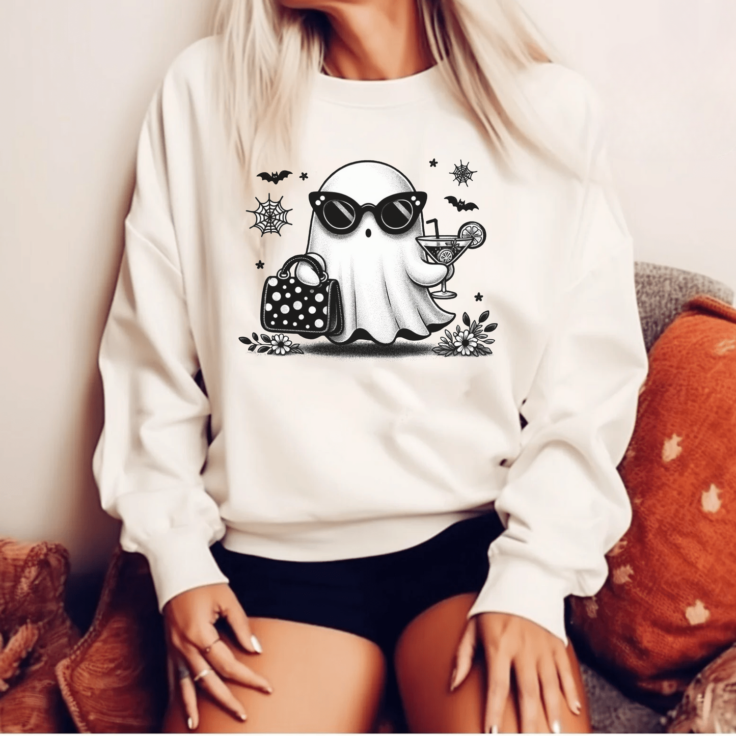 Cute Ghost - Ivy Unisex Heavy Blend Sweatshirt | Cute Fall Ivy Ghost Halloween Sweater | Cute Boo Shirt | Ghost with the Most