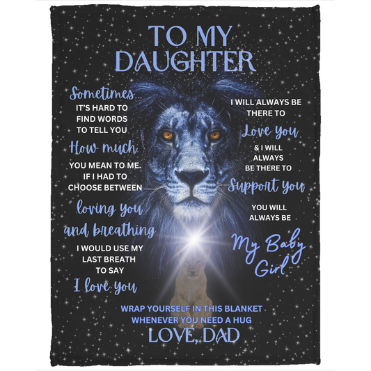 To My Daughter - Velveteen Plush & Premium Mink Sherpa Fleece Blankets