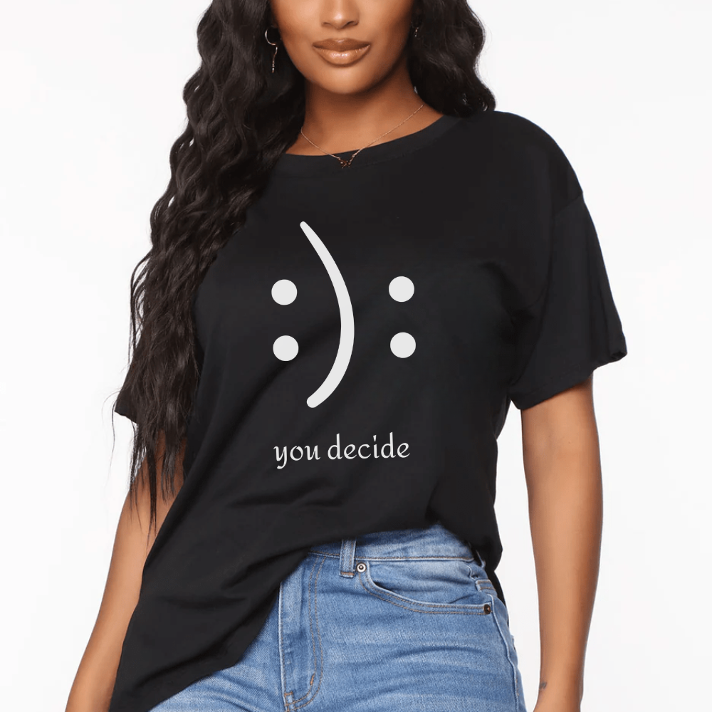 You Decide Emoticon Tee | Unisex Short Sleeve Tee