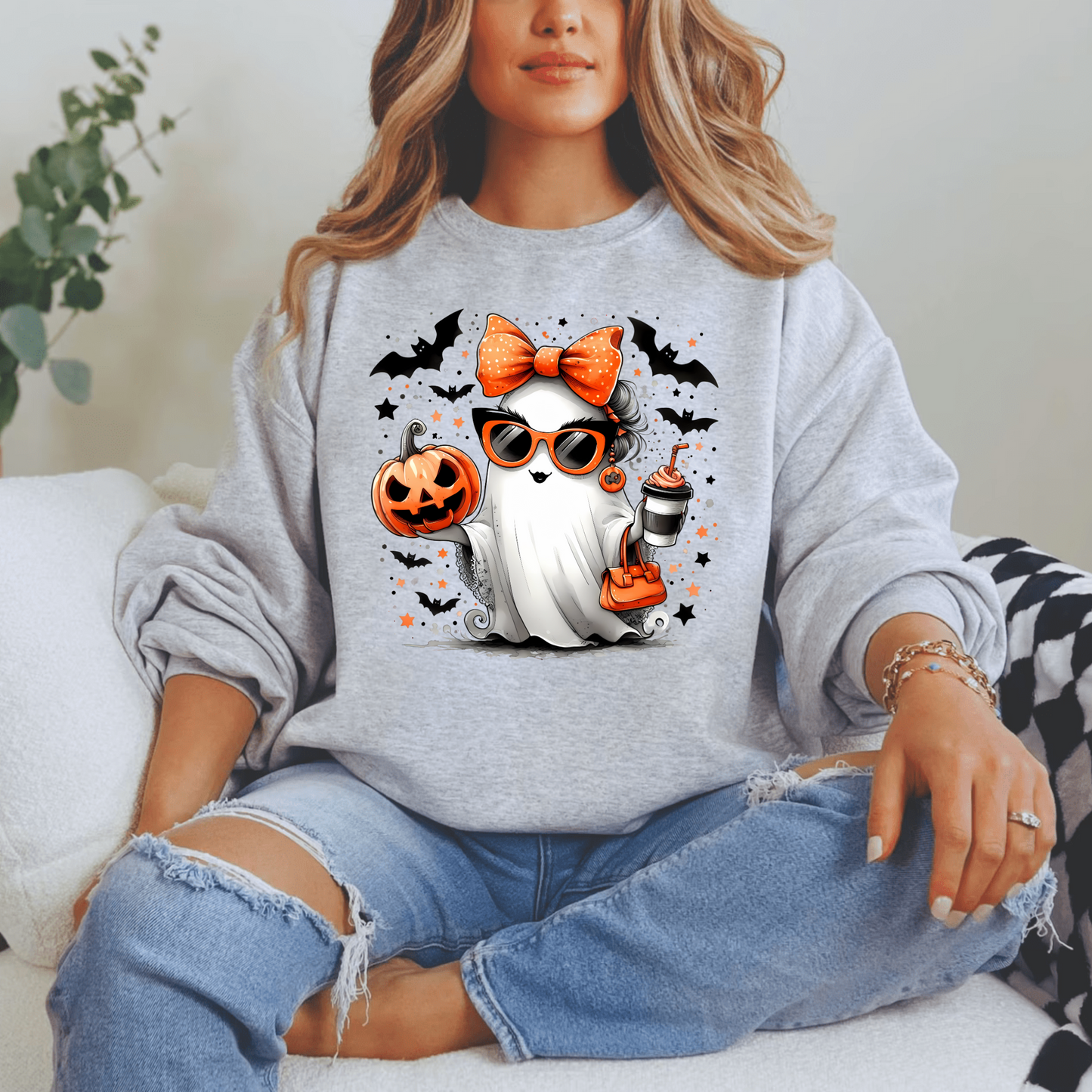 Cute Ghost - Margie Unisex Heavy Blend Sweatshirt | Cute Fall Margie Ghost Halloween Sweater | Cute Boo Shirt | Ghost with the Most