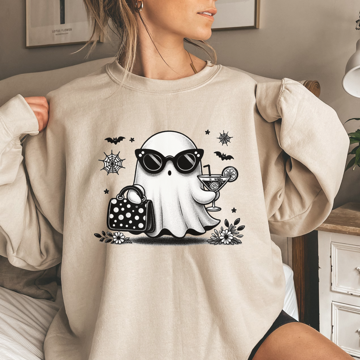 Cute Ghost - Ivy Unisex Heavy Blend Sweatshirt | Cute Fall Ivy Ghost Halloween Sweater | Cute Boo Shirt | Ghost with the Most