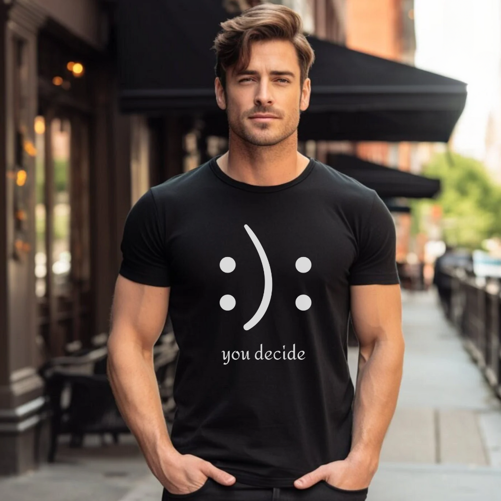 You Decide Emoticon Tee | Unisex Short Sleeve Tee