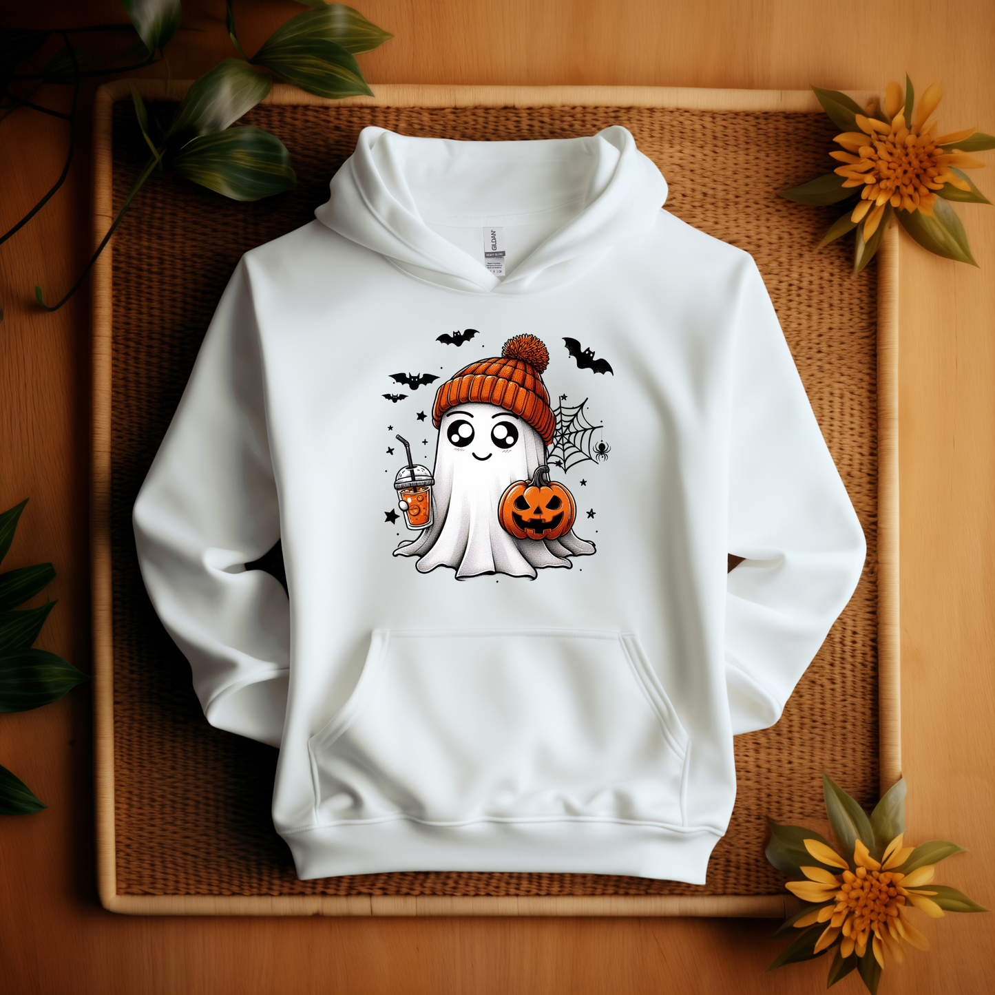 Cute Ghost - Jordan Unisex Heavy Blend Hooded Sweatshirt | Cute Fall Jordan Ghost Halloween Hoodie | Cute Boo Shirt | Ghost with the Most