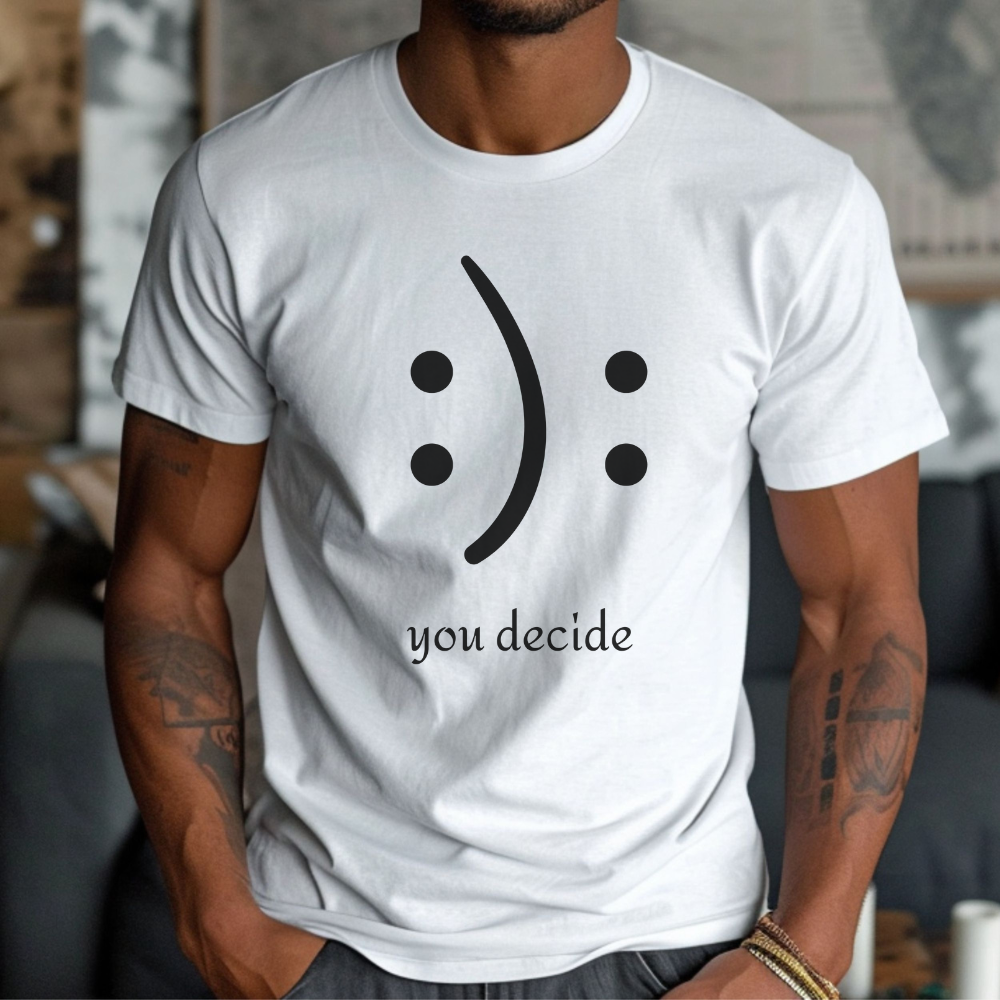 You Decide Emoticon Tee | Unisex Short Sleeve Tee