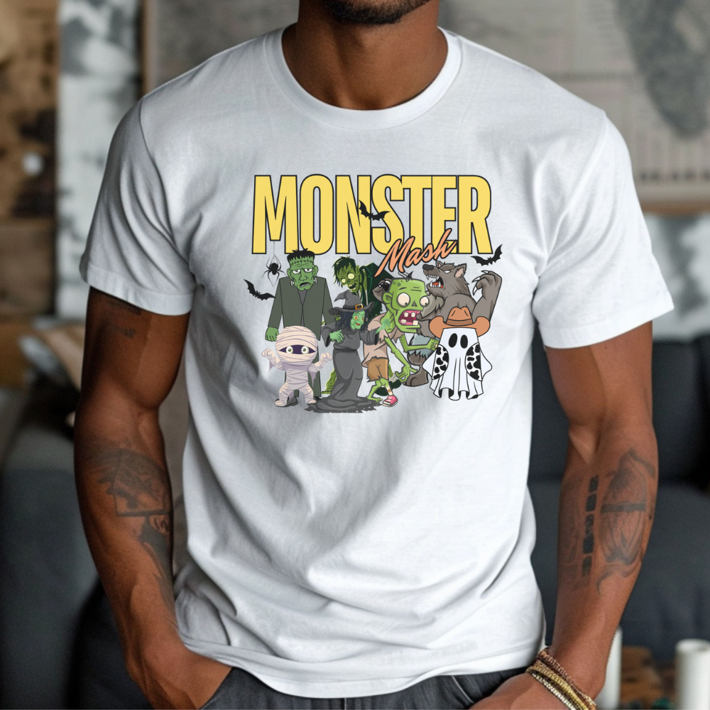 Unisex, Retro Halloween Tee | Monster Mash T-Shirt | Vintage Ghost | Monster Tee | Retro Fall Top | Fall Shirt