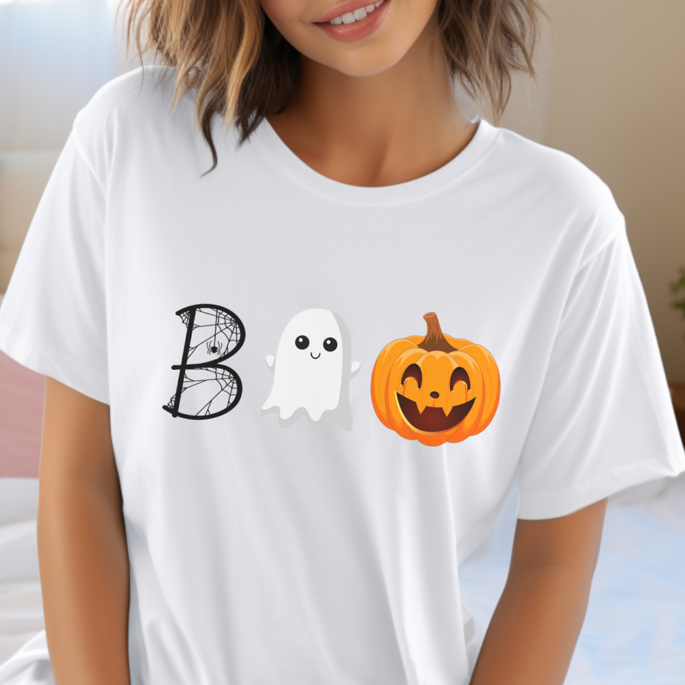 Halloween Boo T-Shirt | Ghost Shirt | Pumpkin Swag | Spider Halloween | Pumpkin T-Shirt