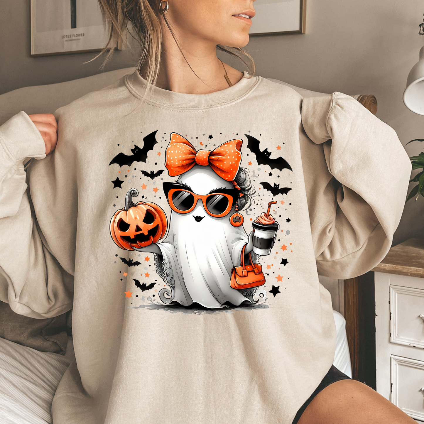 Cute Ghost - Margie Unisex Heavy Blend Sweatshirt | Cute Fall Margie Ghost Halloween Sweater | Cute Boo Shirt | Ghost with the Most