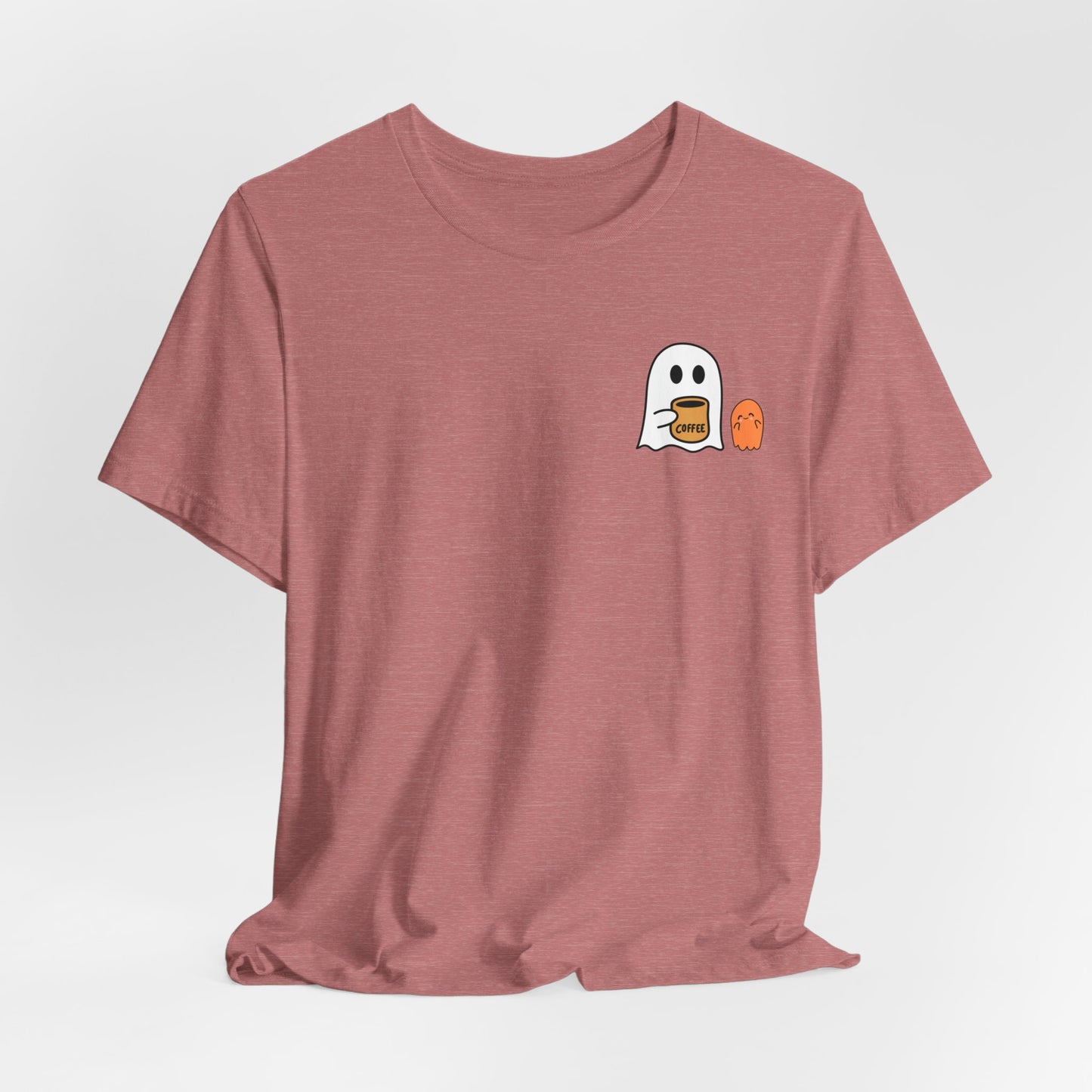 Unisex Little Ghost Coffee Tee | Ghost Shirt | Funny Halloween Design | Funny Ghost Shirt | Spooky Halloween