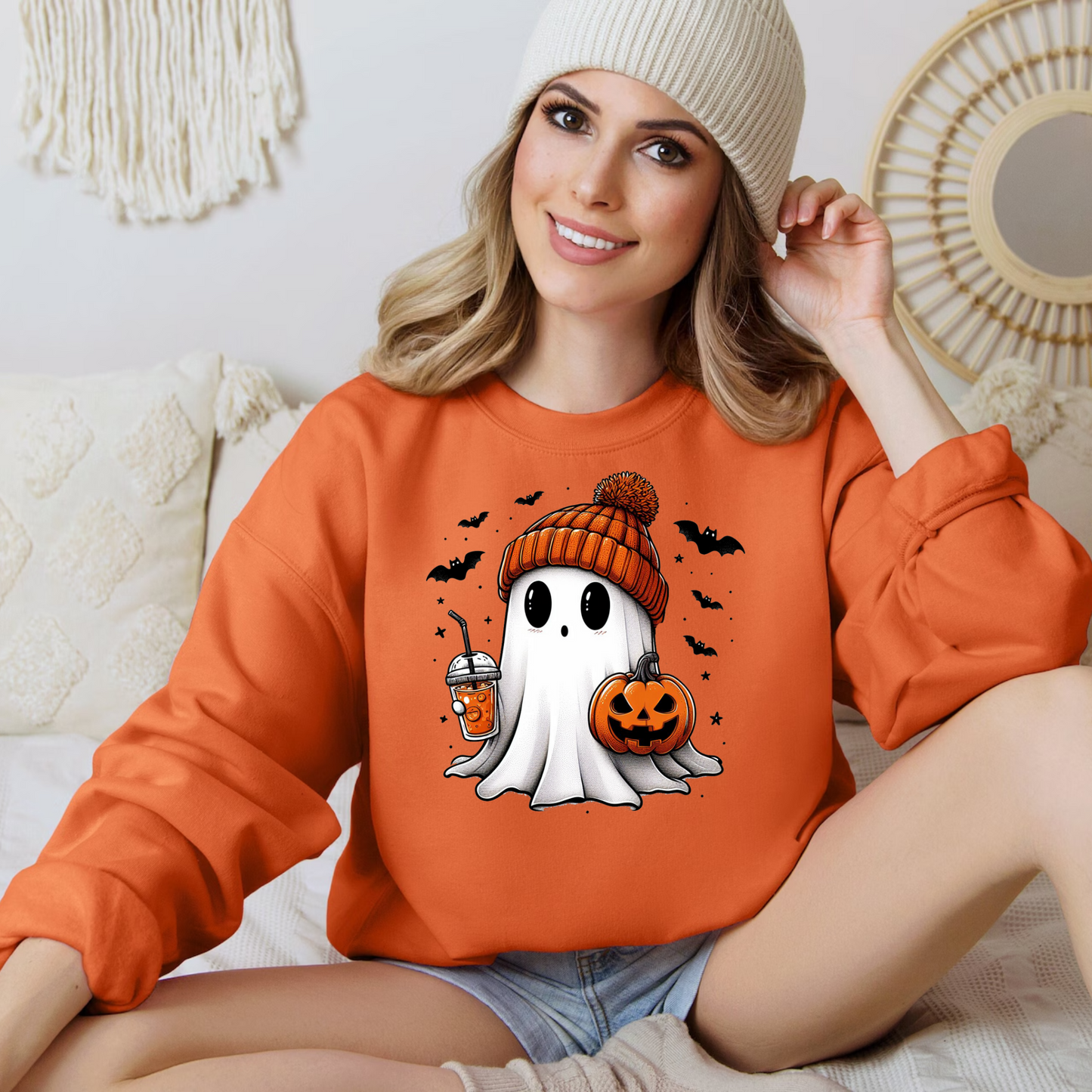 Boo Ghost - Heavy Blend Sweatshirt | Cute Fall Halloween Sweater | Cute Boo Shirt | Ghost with the Most