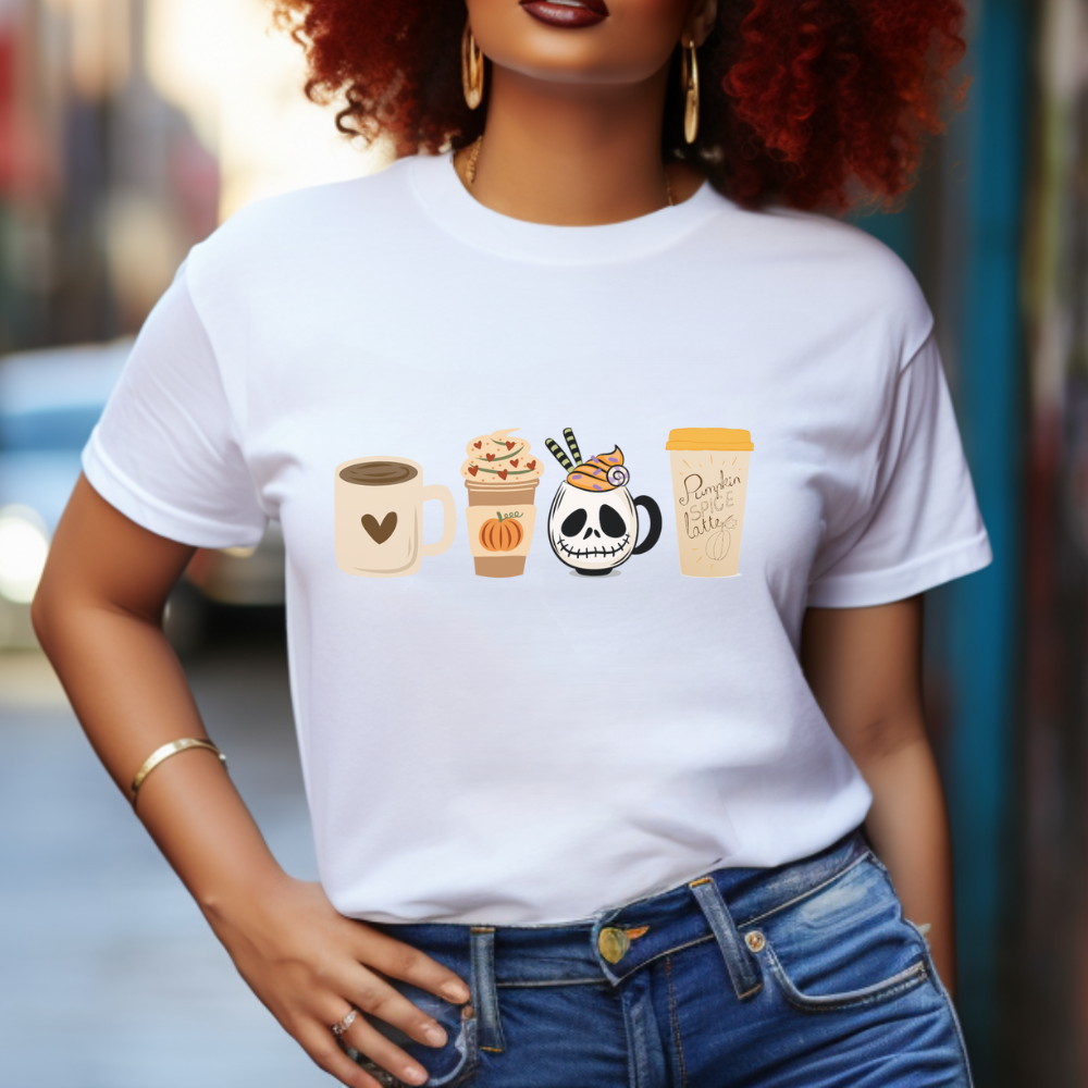 Unisex Coffee Tee Design | Halloween Coffee Shirt | Coffee Lifeline | Coffee T-Shirt | Funny Coffee Shirt | Fall T-Shirt  | Coffee Lover | But First Coffee