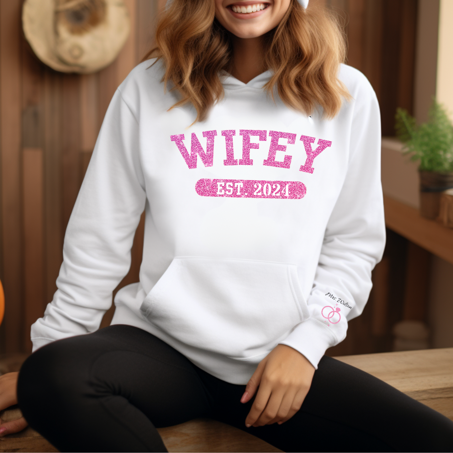 Personalized Wifey Anniversary Sweatshirt & Hoodie