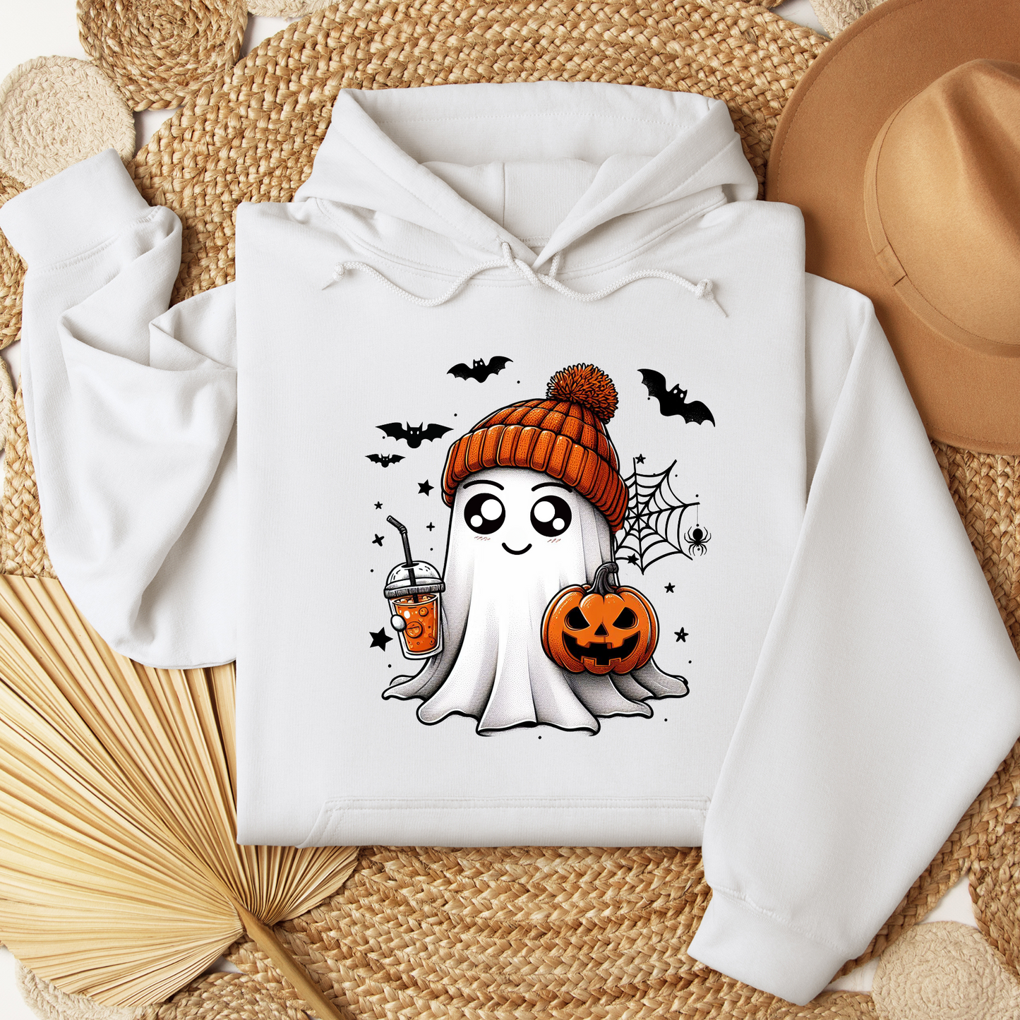 Cute Ghost - Jordan Unisex Heavy Blend Hooded Sweatshirt | Cute Fall Jordan Ghost Halloween Hoodie | Cute Boo Shirt | Ghost with the Most