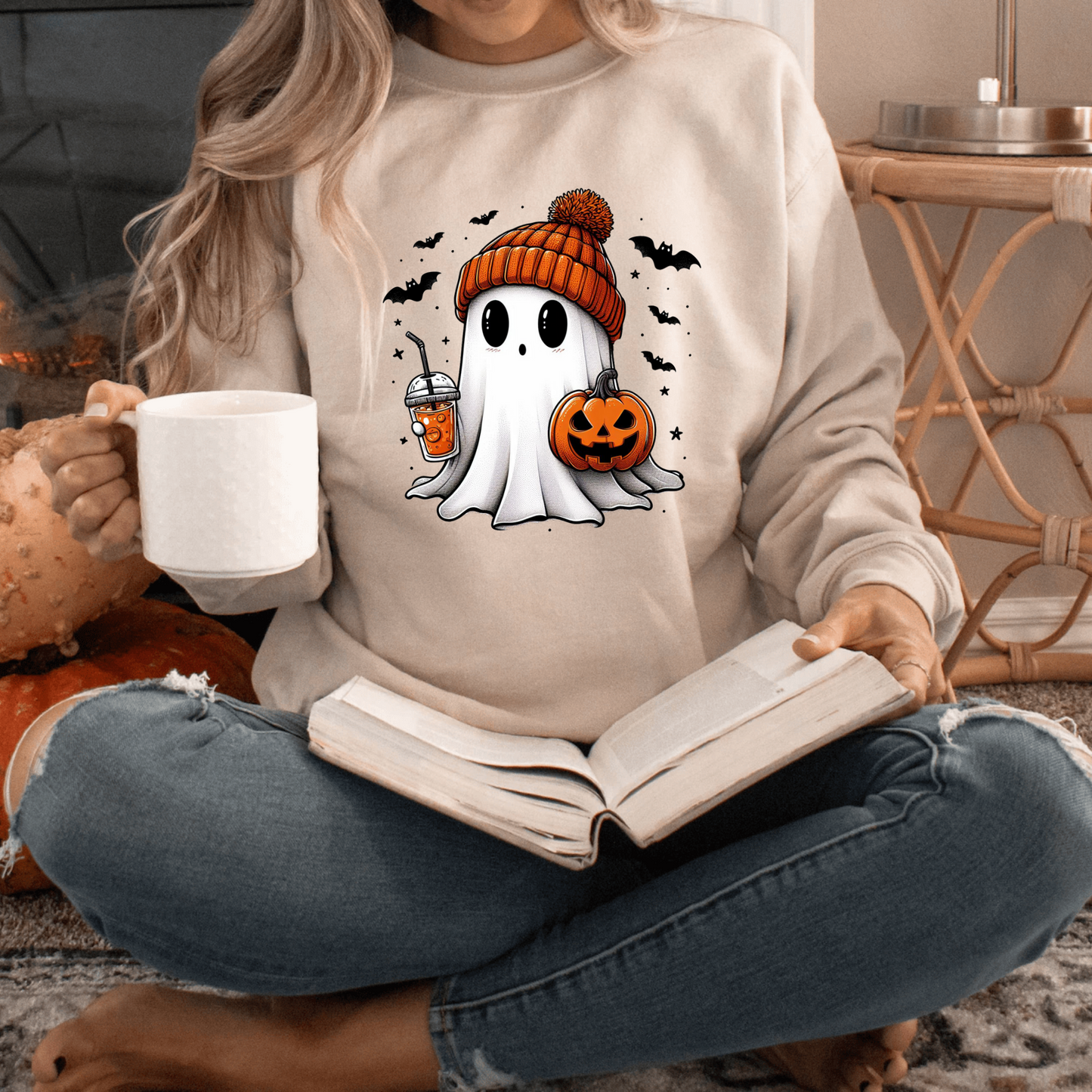 Boo Ghost - Heavy Blend Sweatshirt | Cute Fall Halloween Sweater | Cute Boo Shirt | Ghost with the Most