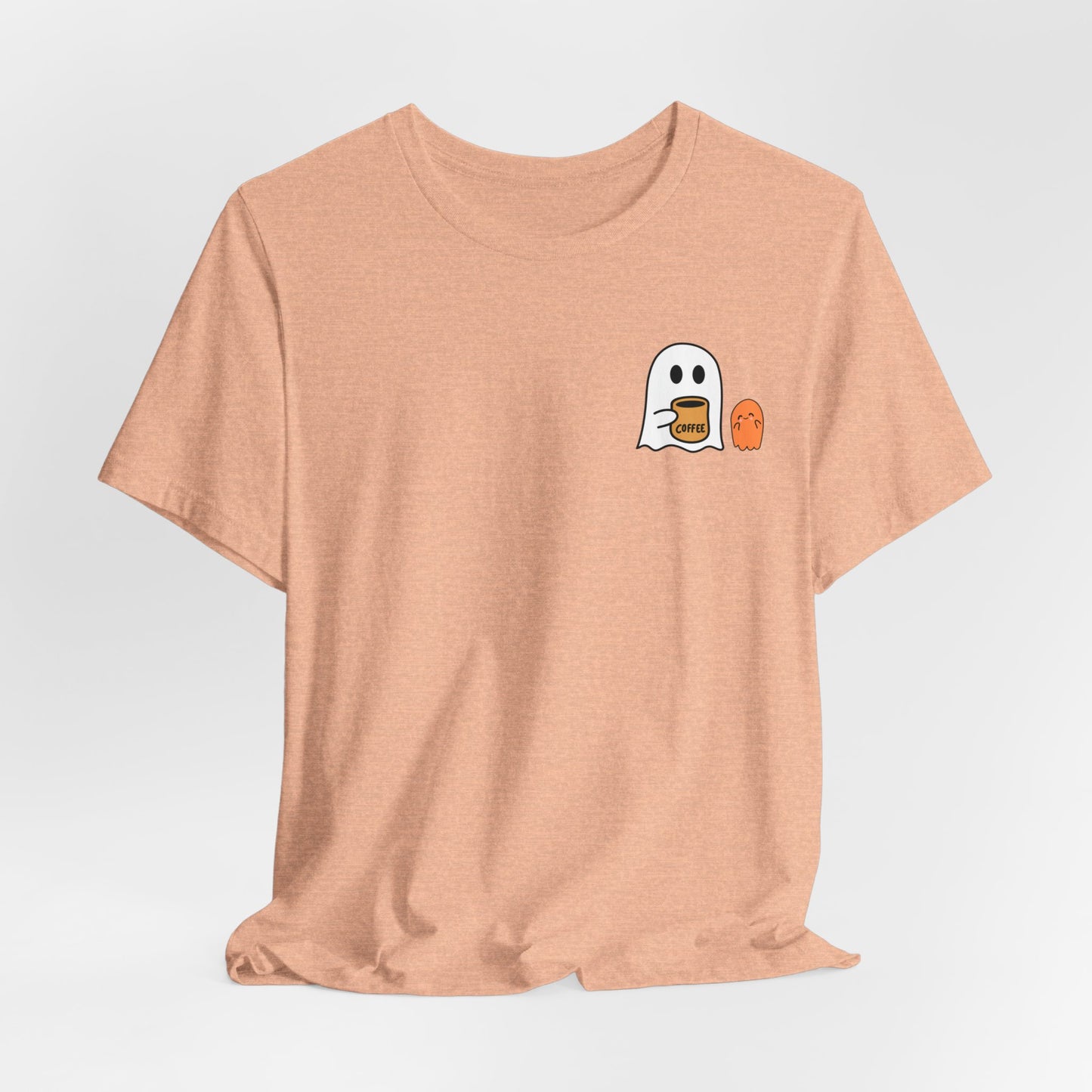 Unisex Little Ghost Coffee Tee | Ghost Shirt | Funny Halloween Design | Funny Ghost Shirt | Spooky Halloween