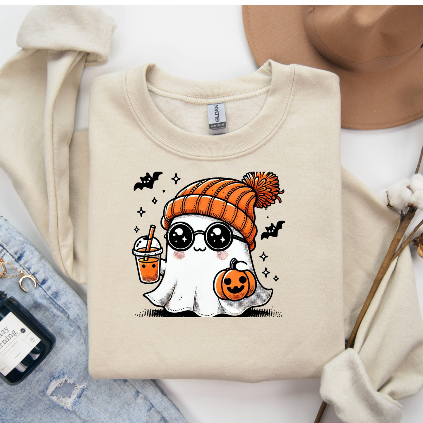 Cute Ghost - Joey Unisex Heavy Blend Sweatshirt | Cute Fall Joey Ghost Halloween Sweater | Cute Boo Shirt | Ghost with the Most