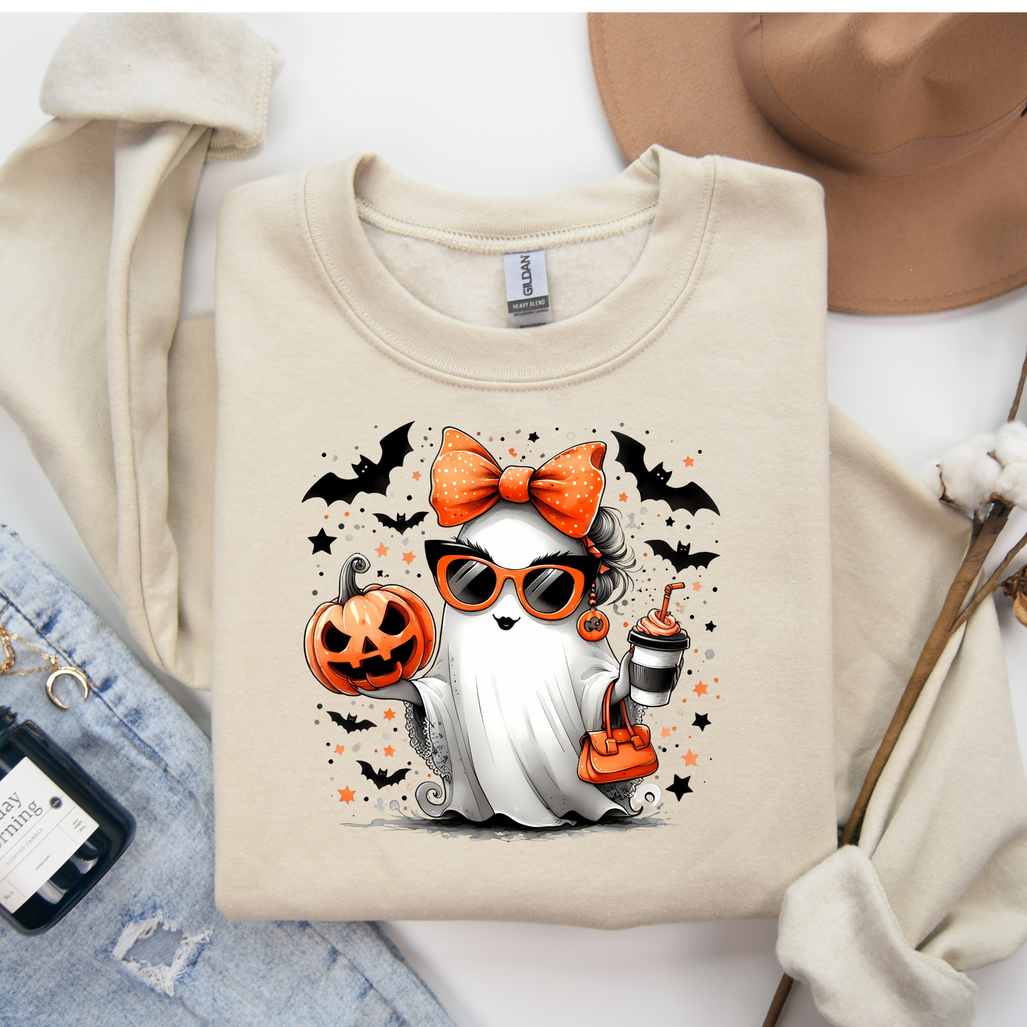 Cute Ghost - Margie Unisex Heavy Blend Sweatshirt | Cute Fall Margie Ghost Halloween Sweater | Cute Boo Shirt | Ghost with the Most