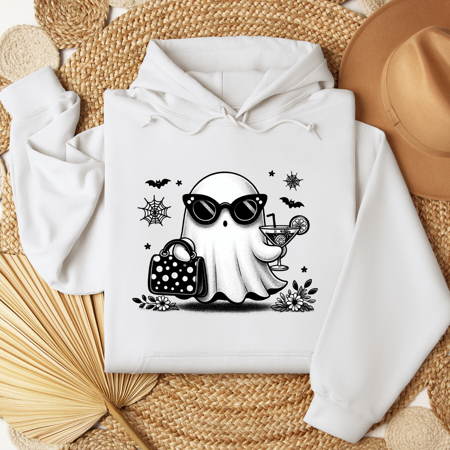 Cute Ghost - Ivy Unisex Heavy Blend Hooded Sweatshirt | Cute Fall Ivy Ghost Halloween Hoodie | Cute Boo Shirt | Ghost with the Most