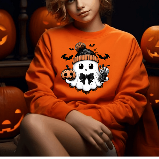 Cute Ghost - Binky Unisex Heavy Blend Sweatshirt | Cute Fall Binky Ghost Halloween Sweater | Cute Boo Shirt | Ghost with the Most