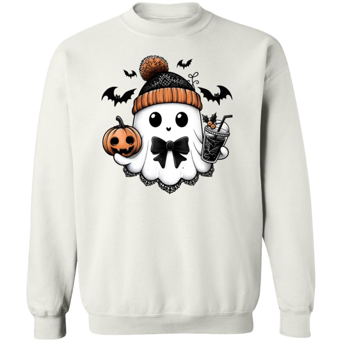 Cute Ghost - Binky Unisex Heavy Blend Sweatshirt | Cute Fall Binky Ghost Halloween Sweater | Cute Boo Shirt | Ghost with the Most