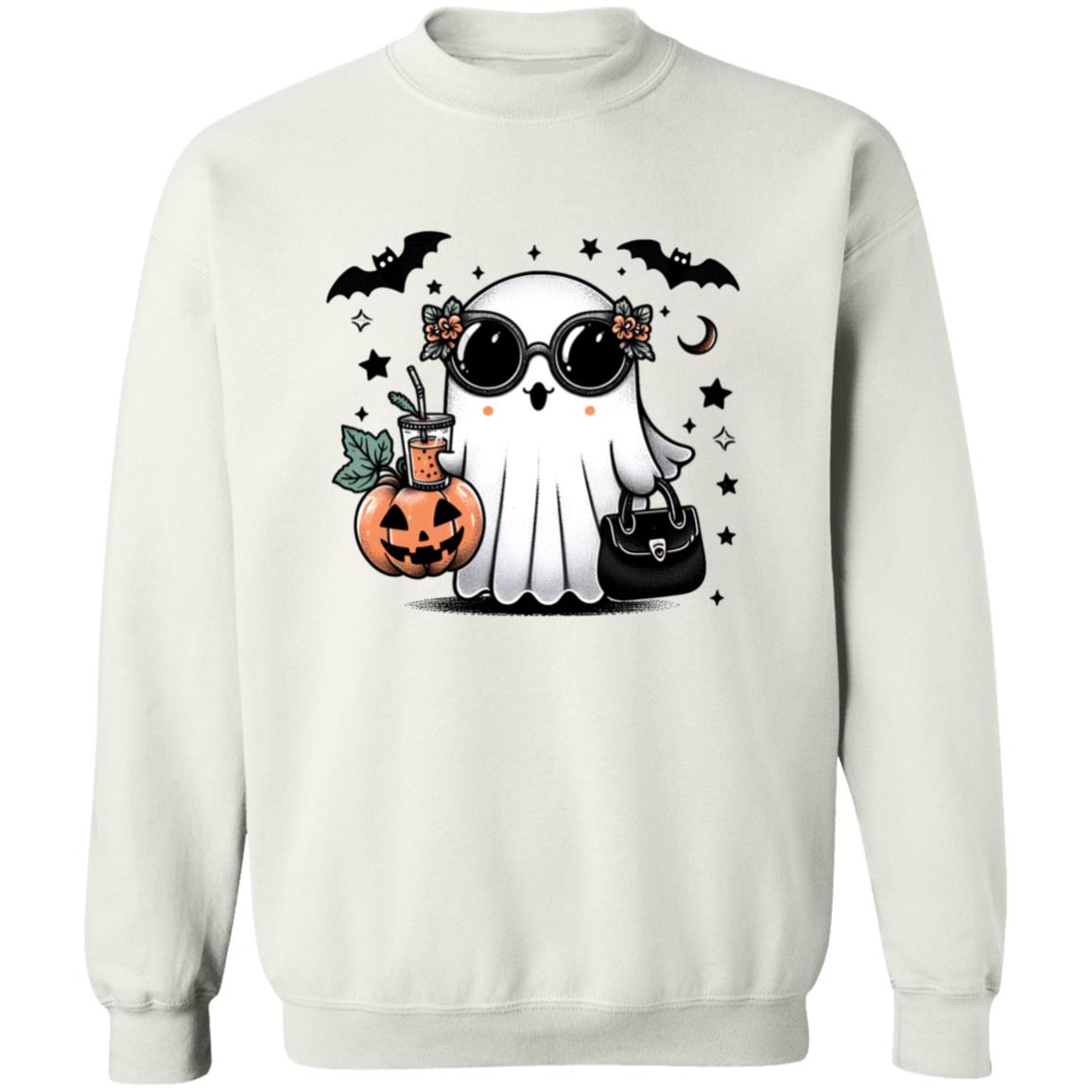 Cute Ghost - Hollie Unisex Heavy Blend Sweatshirt | Cute Fall Hollie Ghost Halloween Sweater | Cute Boo Shirt | Ghost with the Most